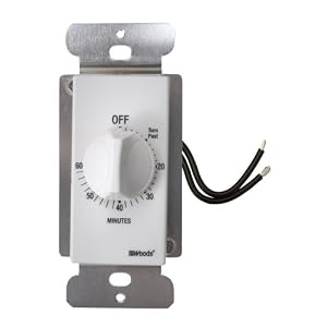 Woods 59717 Decora Style 60-Minute Timer, Mechanical Wall Switch, White by Coleman Cable