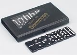 Mini Double 6 Black Dominoes