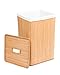 BIRDROCK HOME Bamboo Laundry Hamper - Natural - Square - Machine Washable Cotton Canvas Liner