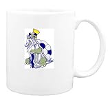 Mug with senior, human, body, individuals, individual, persons, humans, tortoise, people, hat, beard, person, cane