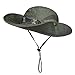 LETHMIK Boonie Hat Summer Fishing Sun Hat Outdoor Camouflage Hat with Chin Cord