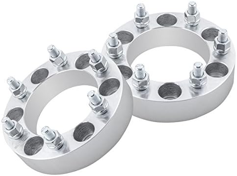AutoBucs@ 2pcs 1.5" 6x5.5 to 6x5.5 Wheel Spacers Adapters 12x1.5 Studs for 6 Lug 6x139.7 Toyota 4Runner FJ Cruiser Tacoma Tundra Chevy Colorado GMC Canyon Isuzu Pickups