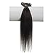 Emosa Clip in Remy Human Hair Extensions Off Black 7pcs 70g