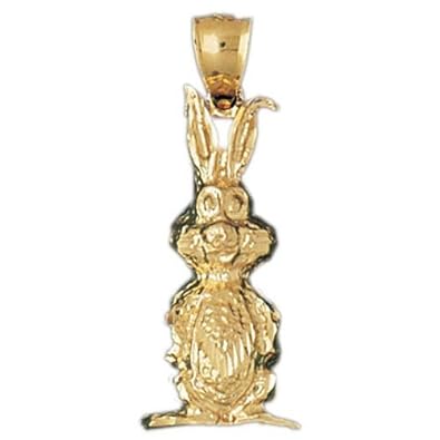 Cheap Girls Jewelry Dazzlers Solid 14k Gold Rabbit Charm Pendant Available in three colors from jewelsberry (weights: 4.0 grams only) For Sale