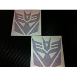 1 Pair of Decepticons Transformers Racing Decal Sticker (New) Purple Size 5''x4.7'' by click2go