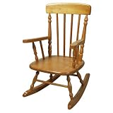 Gift Mark Deluxe Children?s Spindle Rocking Chair, Honey