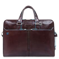 Piquadro Computer Portfolio Briefcase with iPad Compartment, Mahogany, One Size
