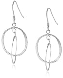 Sterling Silver Double Round Dangle Earrings