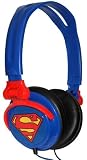 iHip DCF2400SU Classic Superman Logo Hi-Fi Noise Reducing, Folding Headphones Blue/Red