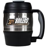 Purdue Boilermakers NCAA 52Oz. Stainless Steel Macho Travel Mug With Bottle Opener