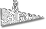 Alabama Crimson Tide Solid Sterling Silver ''A BAMA'' Pennant 1/2'' Pendant