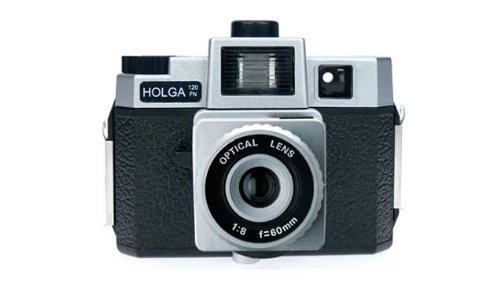 【HOLGA120FN クラシカルシルバー】 120フィルムホルガ/フラッシュ付・プラスティックレンズ(PowerShovel)