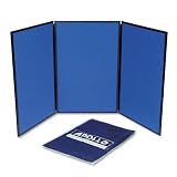 Quartet Show-It! Exhibition Display System, 3-Panels, 72 x .75 x 36 Inches, Blue and Gray (SB93513Q)