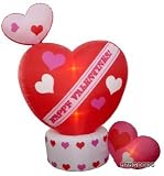 Animated eight Foot valentines Day blow up Hearts Yard design - best Heart Rotates