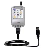 Classic Straight USB Cable for the Handspring Treo 300 with Power Hot Sync and Charge capabilities - Gomadic Brand w/ TipExchange Technology
