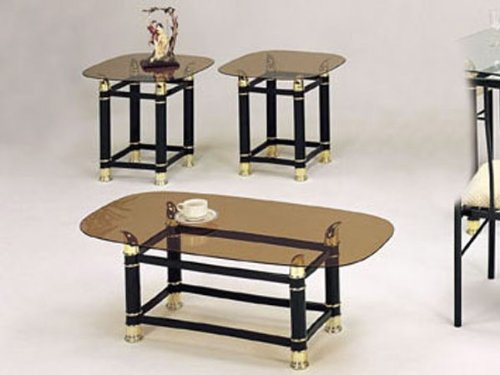 3pc Coffee Table & Green Finish