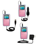 Deluxe Kit for the Creative Zen MicroPhoto includes a USB cable with Car and Wall Charger - Gomadic Brand w/ TipExchange Technology