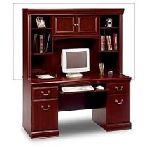 Bush Furniture Birmingham Executive Hutch for Credenza, Harvest Cherry