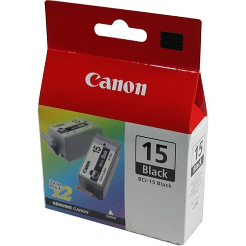 Childrens Toyshop  Computer : Canon black ink tank cartridge BCI 15 BCI15 for the Portable Colour Bubble Jet Printer i70 i80 i90 (Twin Pack) BCI15BK BCI 15BK