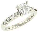 Round Diamond Engagement Ring .22cttw (CZ ctr)