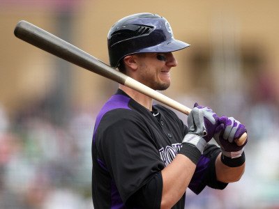 Colorado Rockies v Arizona Diamondbacks, SCOTTSDALE, AZ - FEBRUARY 26: Troy Tulowitzki Photographic Poster Print by Jonathan Ferrey, 12x16