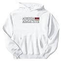 SWEATSHIRT WHITE ELEGANT FLAG " ARAGATSOTN " ARMENIA Small