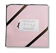 SwaddleDesigns Ultimate Receiving Blanket - Pastel Pink with Chocolate Brown Trim