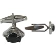 Pair of Cufflinks in Sterling Silver Onyx Gemstone Men Gift (cflng164)