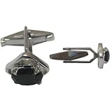 Sterling Silver Cufflinks With Onyx Gemstone Men Gift (cflng164)