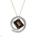 Necklace With 3.25ctw Precious Stones - Genuine Diamonds and Topaz Beautifully Designed in Yellow Gold Length 18in
