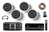 Sony 300-Disc Mega-Storage CD Changer / Player + Sony HD Digital Cinematic Sound 770 Watts 7.1 Channel 3D A/V Receiver with iPhone & iPod Dock + Yamaha Custom Easy-to-install Natural Sound In-Ceiling 3-Way 100 watts Speaker (Set of 4) with Dual Tweeters & 6-1/2