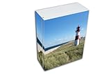 Abschließbarer Stahlschrank mit Motiv Leuchtturm