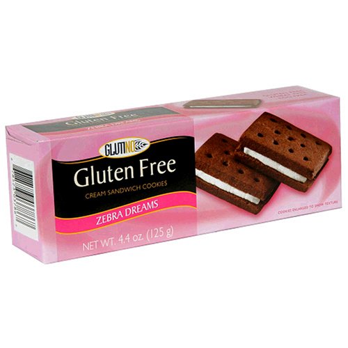 Glutino Gluten-Free Sandwich Cookies, Zebra Dreams, 4.4-Ounce Boxes (Pack of 12)