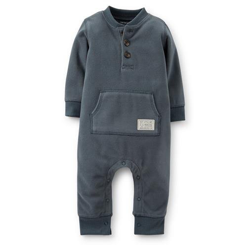 Carter's Baby Boys' Graphic Terry Romper (Baby) - Heather