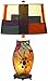 Lite Source LS-20535 Cynzia Art Glass Table Lamp with Night Light, Painted Shade