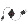 Insten-Type A to Mini 5-Pin Type B Retractable USB Cable for Cyber-shot P-71 Sharp VL-Z3U VL-Z7U Casio QV-4000 QV-R40 Canon Digital IXUS 300 OPTURA 20 Elura 70 IXY 600 Fuji FinePix S5000 Samsung SCD180 JVC GRD93US Olympus Stylus Digital 300 Panasonic PV-G
