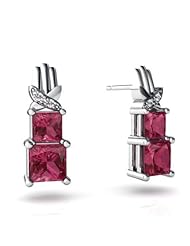 Genuine Pink Tourmaline 14kt White Gold Earrings