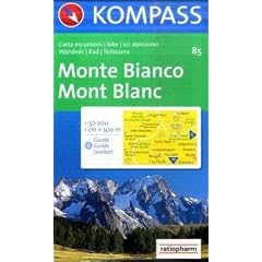 Monte Bianco: Wander-, Bike- und Skitourenkarte. Carta escursioni, bike e sci alpinismo. 1:50.000