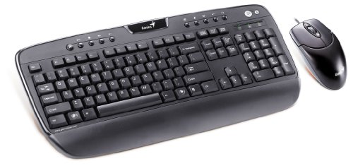 Genius KB-C220e Wired Multimedia Keyboard and Optical Mouse Combo (Black) (KB-C220E COMBO KB+MOS ENGLISH BLACK)