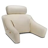 Bedlounge Hypoallegenic (Regurlar Size, 100% Cotton Cover, Natural Color): The Ultimate Back Wedge, Bed Rest, Back Support, Comfort Reading Pillow
