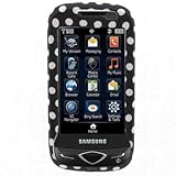Crystal Hard RUBBERIZED With Polka Dots Black & White Design Cover Case for ....