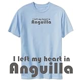 T-Shirt Light Blue  Retro Hearth Anguilla  Country
