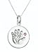 Sterling Silver June Birthstone Handprint Pendant, 18"