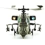 RC Toys Village New Model Apache Military 3CH RC Helicopter - Bonus 1 Free Blades Set, Value of $10 -