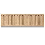 2W X 1/4TH X 96L, Maple wood, Machine Carved FLUTED PATTERN Hard Wood Molding. (Zakros Moulding)