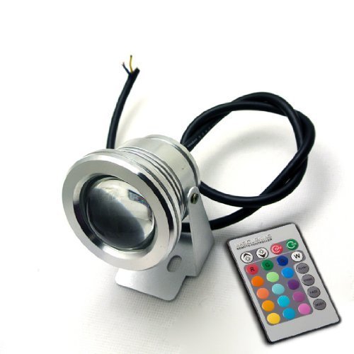 Leegoal 10w Waterproof RGB Color Changing Outdoor LED Flood Light + Remote Control