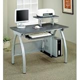 Metal and Glass Computer Workstation by Coaster Furniture
