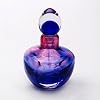 Hand Blown Lavender Multicolor Sommerso Art Glass Perfume Bottle 5" tall
