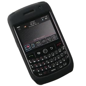 Silicon Skin BlacK Rubber Soft With Hot Pink Stars Cover Case for RIM BlackBerry Curve 8900 [WCM109]