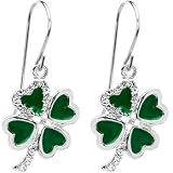 Jeweled Heart Shamrock Earrings 41XSO9TE95L. SL160 Jeweled Heart Shamrock Earrings